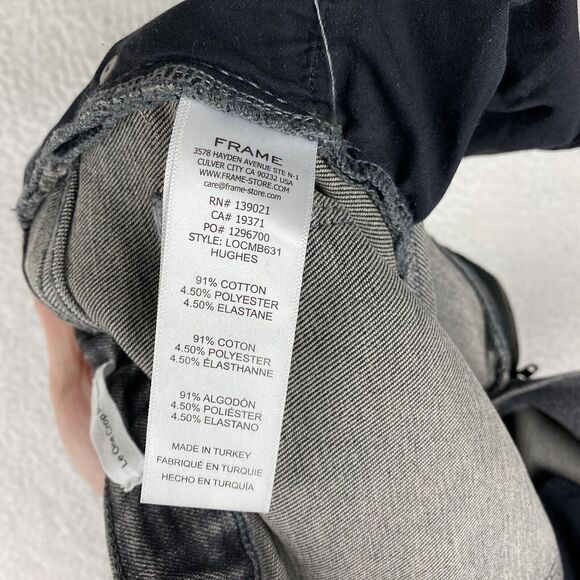 Frame Jeans Womens Size 2 (29x25.5) Gray Le One Crop Mini Boot Stretch Denim - Picture 10 of 15